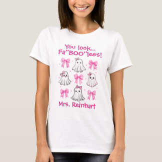 Halloween Personalized Teacher FaBOOless T-shirt