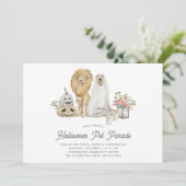 Halloween Pet Parade Kaart (Staand voorkant)