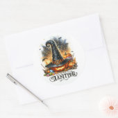 Halloween Pet Ronde Sticker (Envelop)