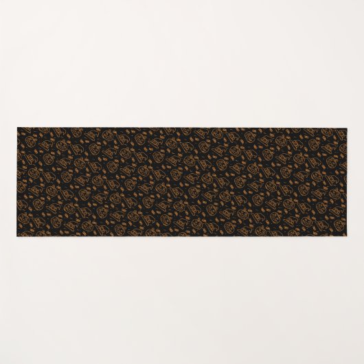 Halloween Petten Pumpkins Ditzy Pattern | Yoga Mat (Voorkant (horizontaal))