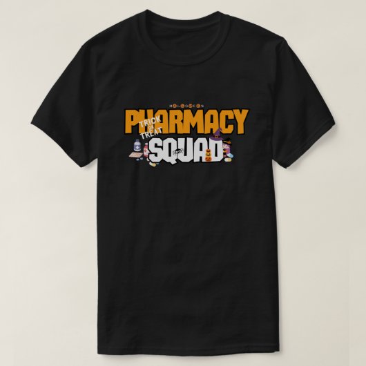 Halloween Pharmacy Squad: Deze Schattigee functies T-shirt (Design voorkant)
