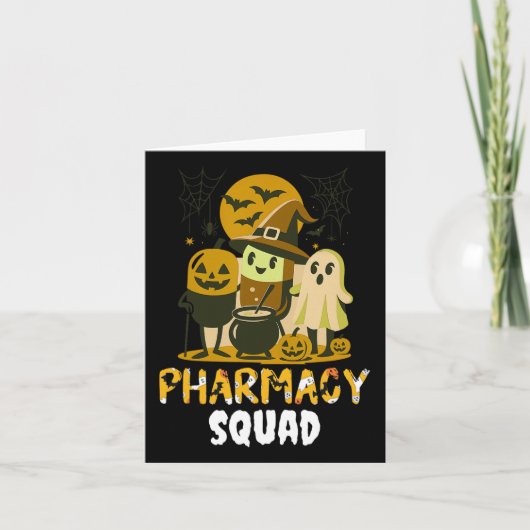 Halloween Pharmacy Squad Pillen Kostuumapotheker Kaart (Voorkant)