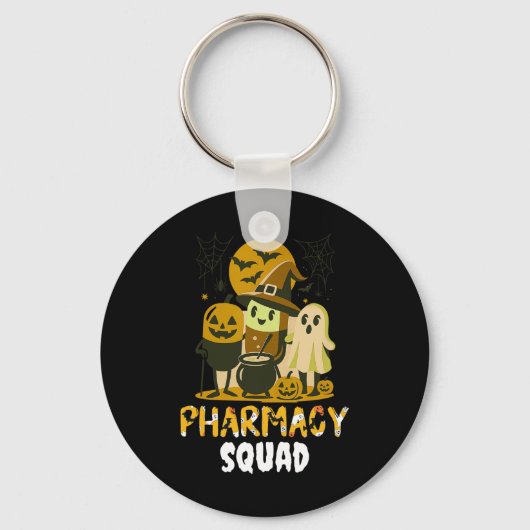 Halloween Pharmacy Squad Pillen Kostuumapotheker Sleutelhanger (Voorkant)