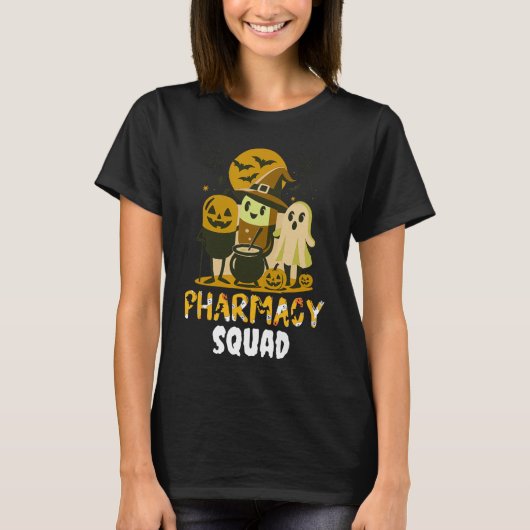 Halloween Pharmacy Squad Pillen Kostuumapotheker T-shirt (Voorkant)