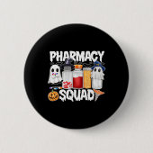 Halloween Pharmacy Squad Pillen Shirten Apotheker  Ronde Button 5,7 Cm (Voorkant)