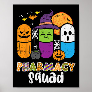 Halloween Pharmacy Squad PIls Kostuumapotheker Poster