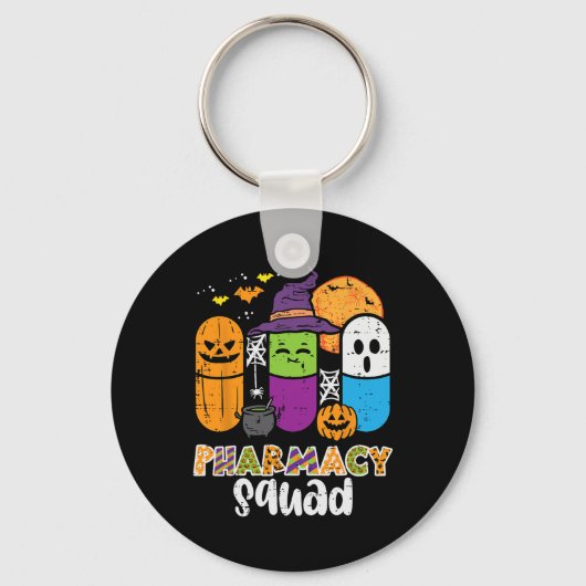 Halloween Pharmacy Squad PIls Kostuumapotheker Sleutelhanger (Voorkant)