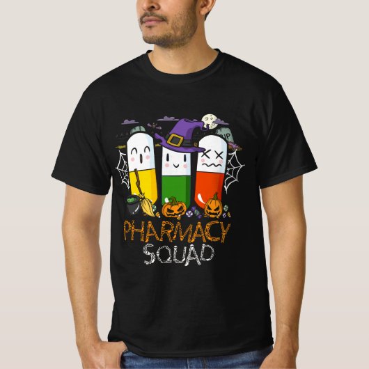 Halloween Pharmacy Squad PIls Kostuumapotheker T-shirt (Voorkant)