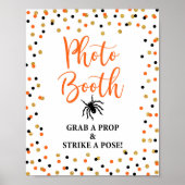 Halloween Photo Booth Party Confetti Sign Poster (Voorkant)