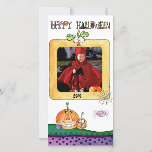 Halloween Photo Card Feestdagenkaart (Voorkant)
