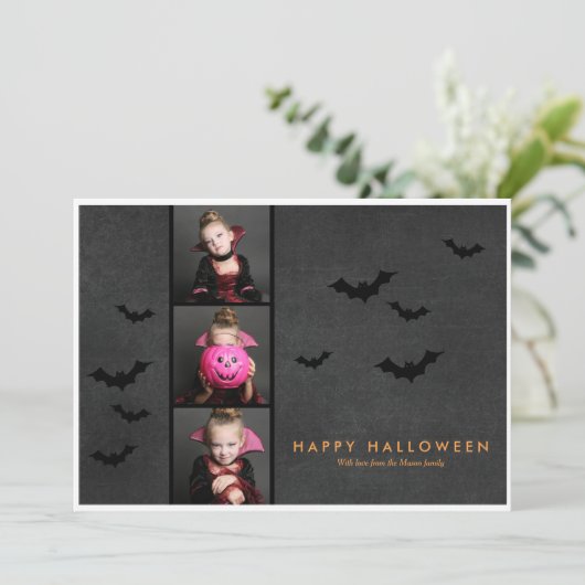 Halloween Photo Strip Kaart (Staand voorkant)