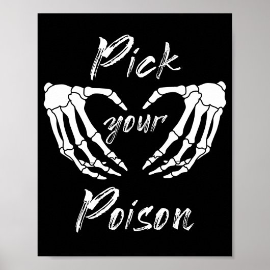 Halloween Pick Uw Poison Baby shower Game Poster (Voorkant)
