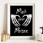 Halloween Pick Uw Poison Baby shower Game Poster