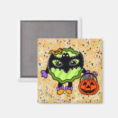 Halloween Pickle | Vakantiepickle Magneet (Voorkant / Achterkant)