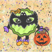 Halloween Pickle | Vakantiepickle Sticker (Voorkant)
