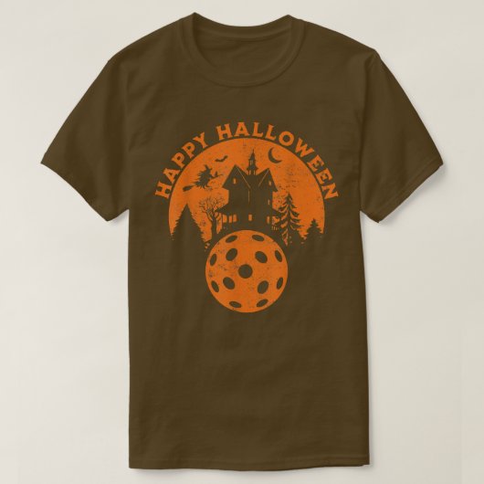 Halloween Pickleball Costume Haunted T-shirt (Design voorkant)