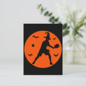 Halloween Pickleball Player Briefkaart (Staand voorkant)