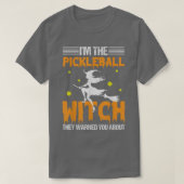 Halloween Pickleball T-shirt is de Pickleball Witc (Design voorkant)