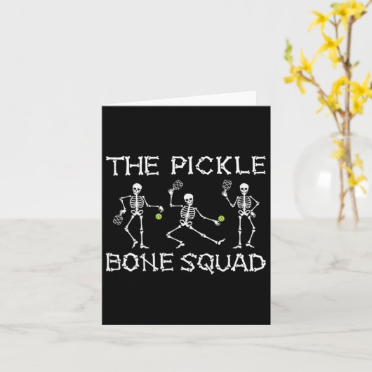 Halloween picklell Het skelet van het Pickle Bone Kaart (Gele Bloem)