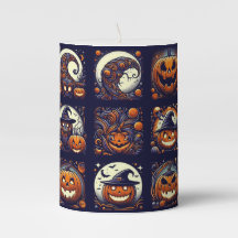 Halloween Pillar Candle