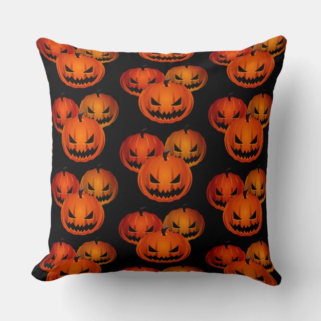 Halloween Pillow-Scary Pumpkins Sierkussen (Voorkant)