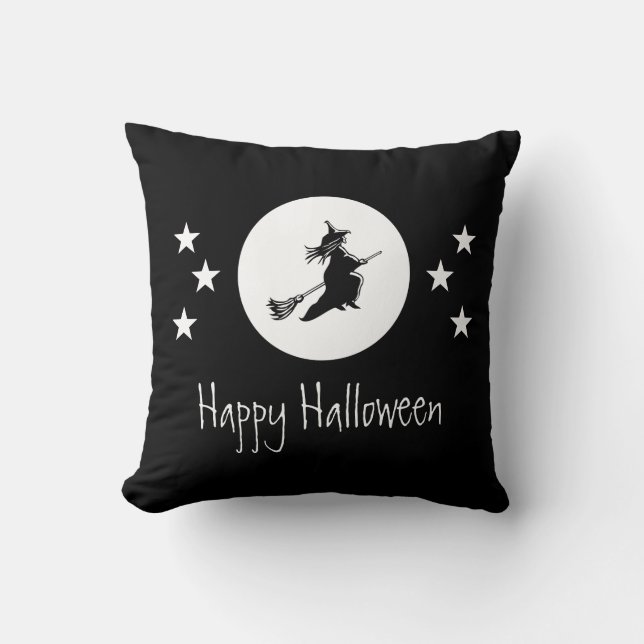 Halloween Pillow, zwart Kussen (Voorkant)