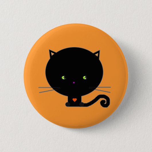 Halloween Pin Kawaii Cat Ronde Button 5,7 Cm (Voorkant)