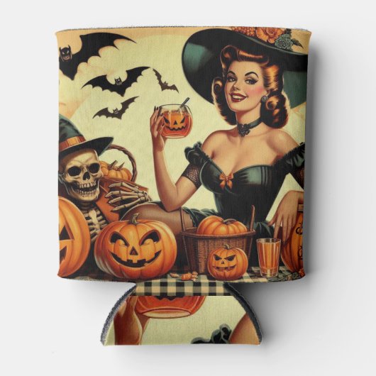  Halloween Pin-Up Blikjeskoeler (Voorkant)