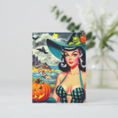 Halloween Pin-up Briefkaart (Staand voorkant)