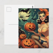  Halloween Pin Up Briefkaart (Voorkant / Achterkant)