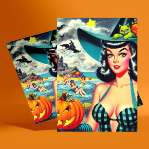  Halloween Pin-up Briefkaart