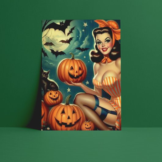  Halloween Pin Up Briefkaart