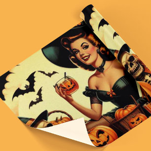 Halloween Pin-Up Cadeaupapier
