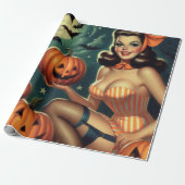 Halloween Pin Up Cadeaupapier (Uitgerold)