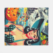  Halloween Pin-up Fleece Deken (Voorkant (Horizontaal))
