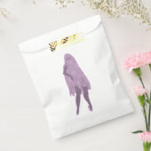 Halloween Pin Up Ghost paarse Stars Bedankzakje (Gezegeld)