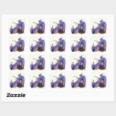 Halloween Pin Up Girl Witch Envelope Seals Vierkante Sticker (Vel)