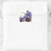 Halloween Pin Up Girl Witch Envelope Seals Vierkante Sticker (Tas)