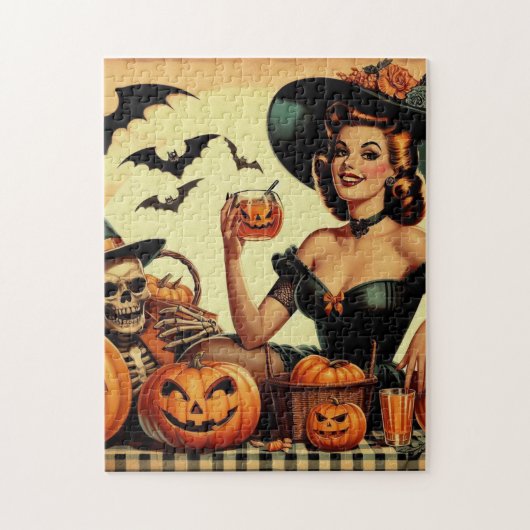 Halloween Pin-Up Legpuzzel (Verticaal)