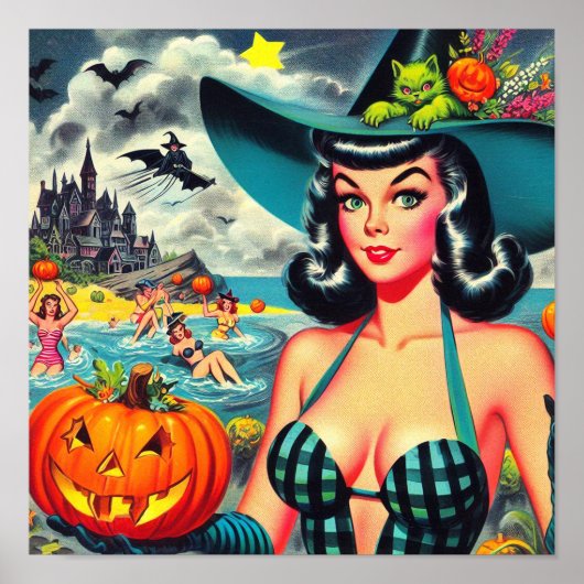 Halloween Pin-up Poster (Voorkant)