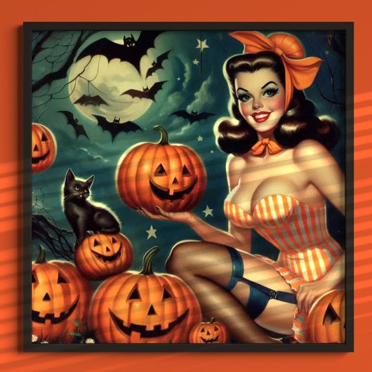 Halloween Pin Up Poster