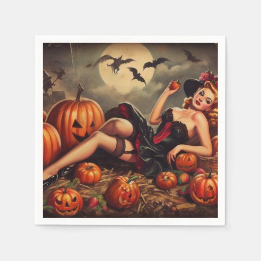  Halloween Pin Up Servet (Voorkant)