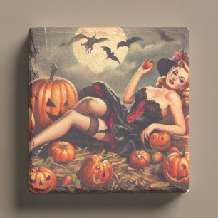  Halloween Pin Up Stenen Onderzetter