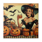  Halloween Pin-Up Tegeltje (Voorkant)