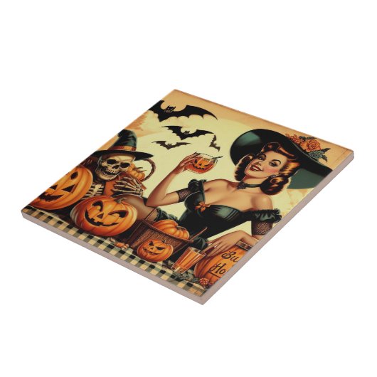 Halloween Pin-Up Tegeltje (Zijkant)