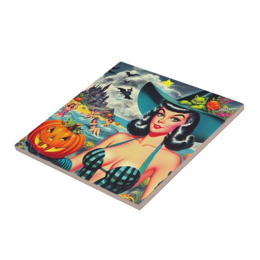 Halloween Pin-up Tegeltje (Zijkant)