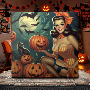 Halloween Pin Up Tegeltje
