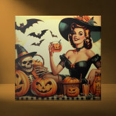 Halloween Pin-Up Tegeltje