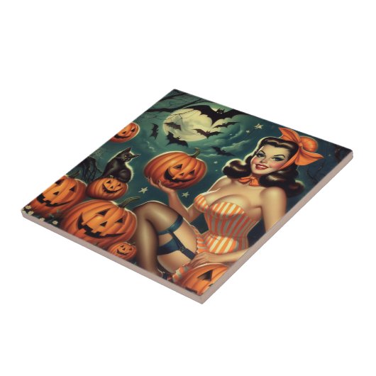 Halloween Pin Up Tegeltje (Zijkant)