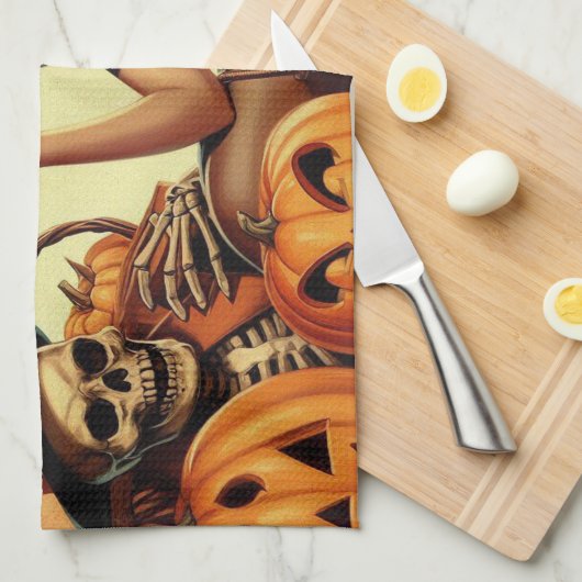  Halloween Pin-Up Theedoek (Quarter Fold)